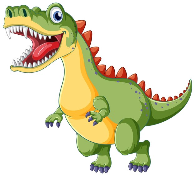 Vector fairy tail dinosaur cartoon character