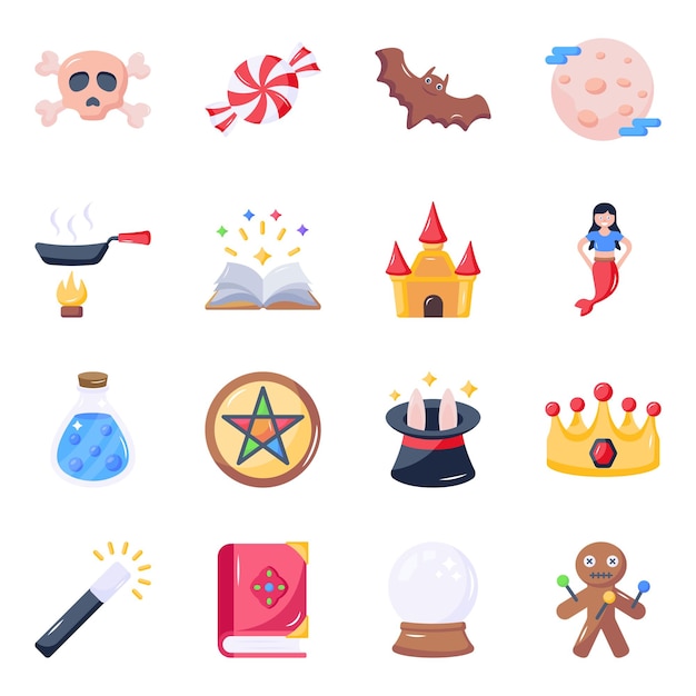 Fairy Tale Flat Icons Pack