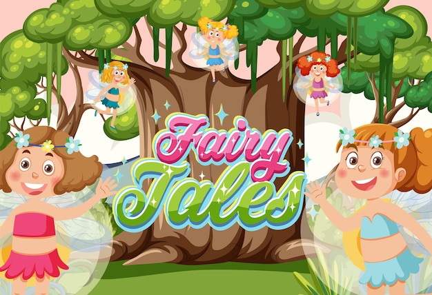 Fairy tales poster or banner design