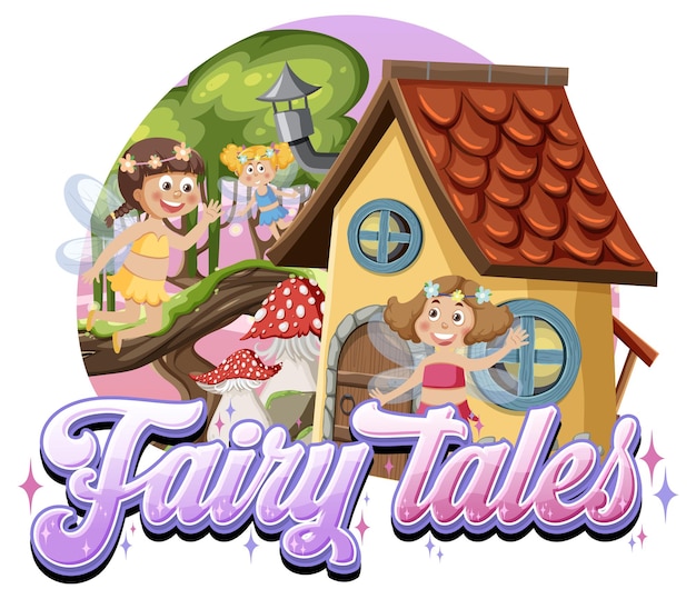 Fairy tales text for banner design