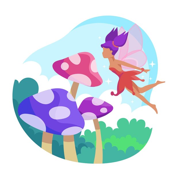 Vector fairytale fairy concept