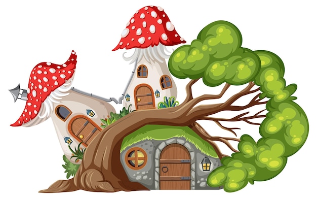 Fairytale house in cartoon style