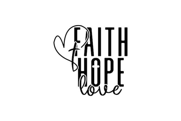 Vector faith hope love