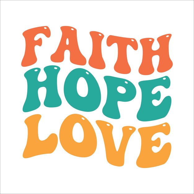 Vector faith hope love