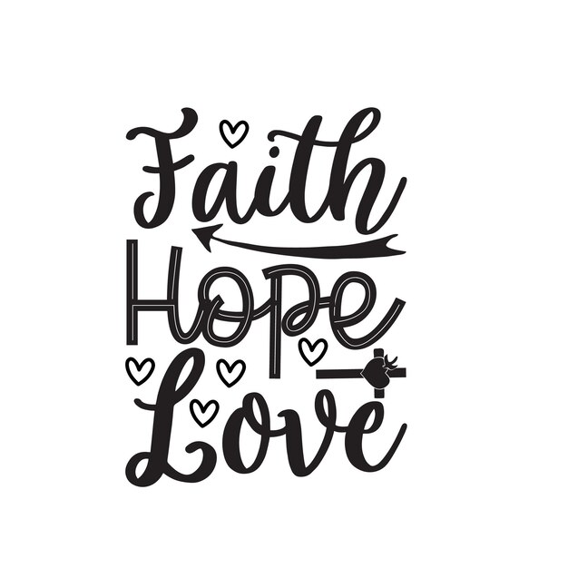 Vector faith svg design cut files