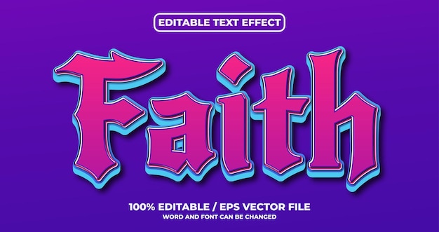 Faith text effect style