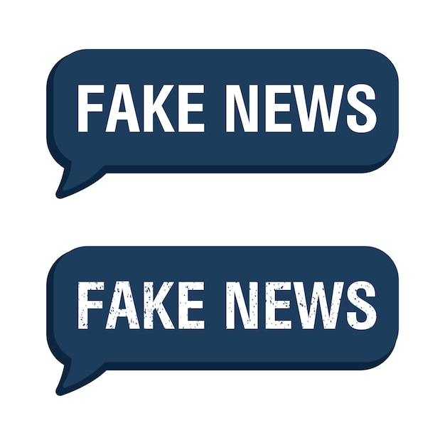 Fake news Fake news sign speech bubble Vector rubber stamp