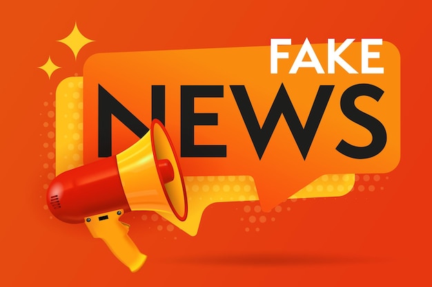 Fake news info banner template