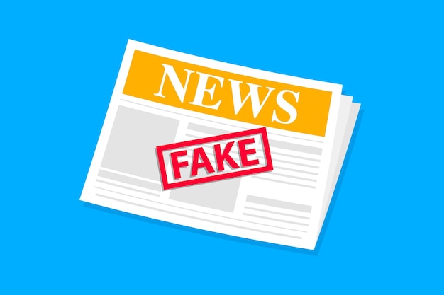 Fake Newspaper template Fake News Newspaper template with fake world news economy business headlines Daily news isolated on white background Check the truth and don39t share fake news