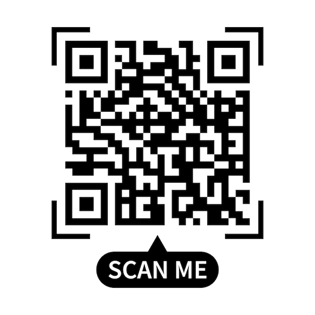 Fake QR code scan me vector illustration