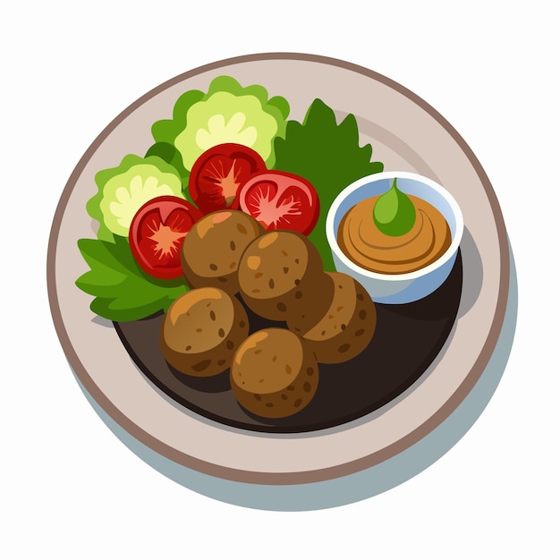 Vector falafel illustration vector