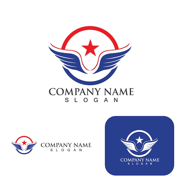 Falcon Eagle Bird Logo Template Vector Icon