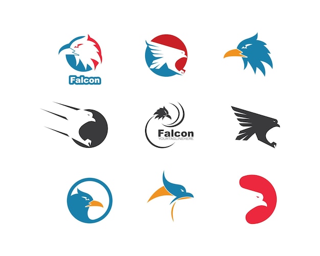 Falcon Eagle Bird Logo Template vector