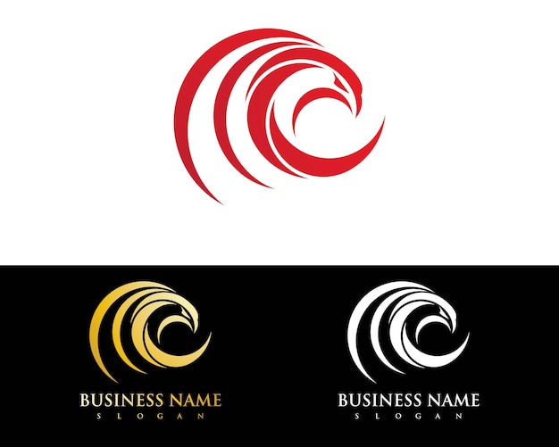 Falcon Eagle Bird Logo Template 