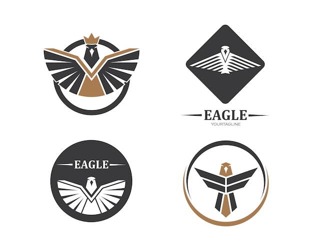 Falconeagle logo icon vector illustration design template