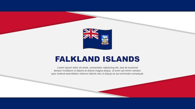 Falkland Islands Flag Abstract Background Design Template Falkland Islands Independence Day Banner Cartoon Vector Illustration Falkland Islands Vector