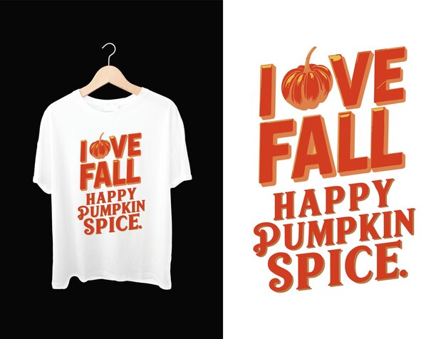 Vector fall autumn design tshirt design