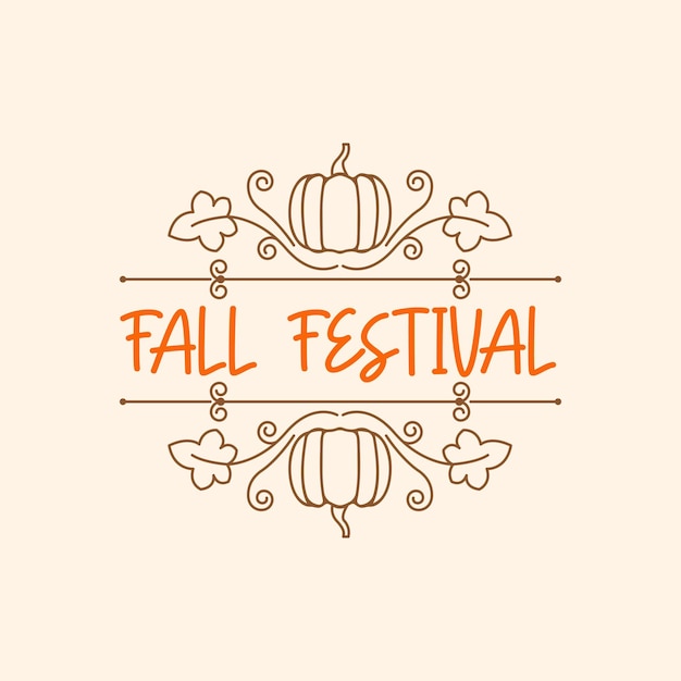 Fall Festival element Vector design illustration