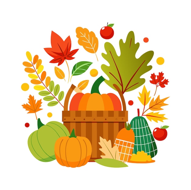 Fall Harvest Vector Clipart AutumnThemed Collection for Seasonal Designs