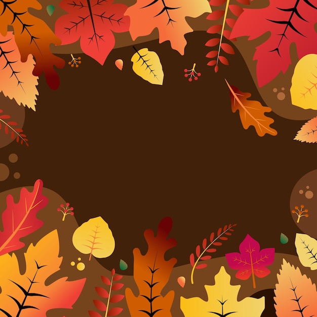 Fall Leaves Background Template