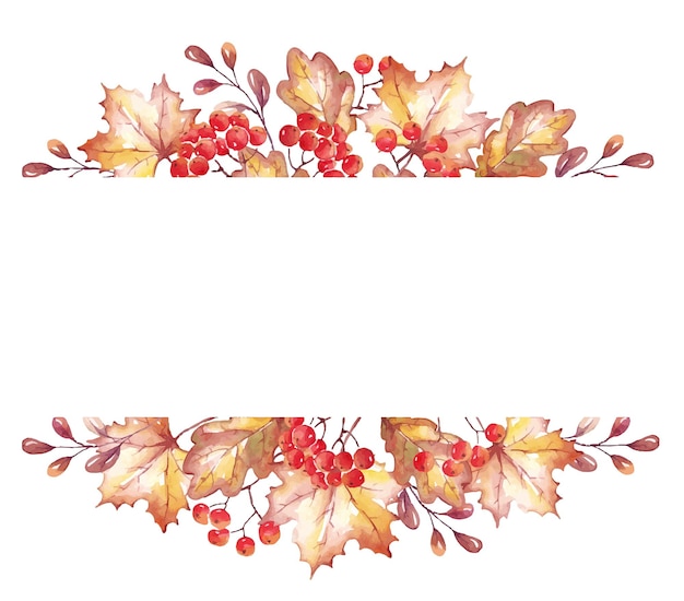 Fall leaves frame