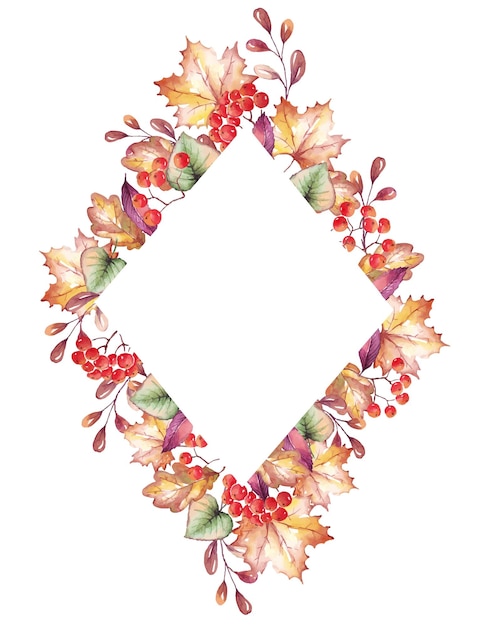 Fall leaves frame