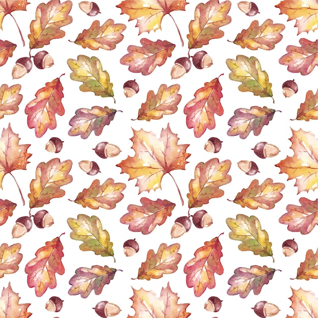 Fall leaves Seamless pattern