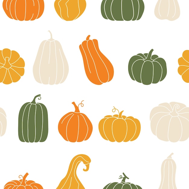 Fall print with pumpkins Thanksgiving time template