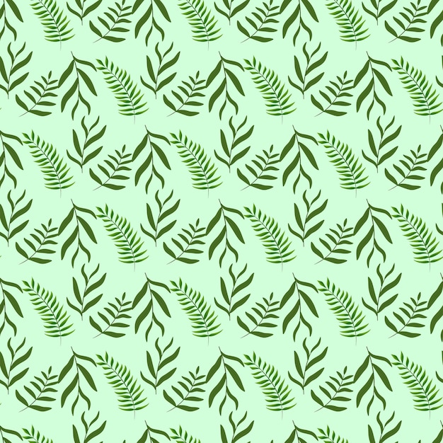 Falling Palm Leaves Seamless Vector Pattern Design 2