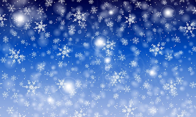 Falling snow background Vector illustration