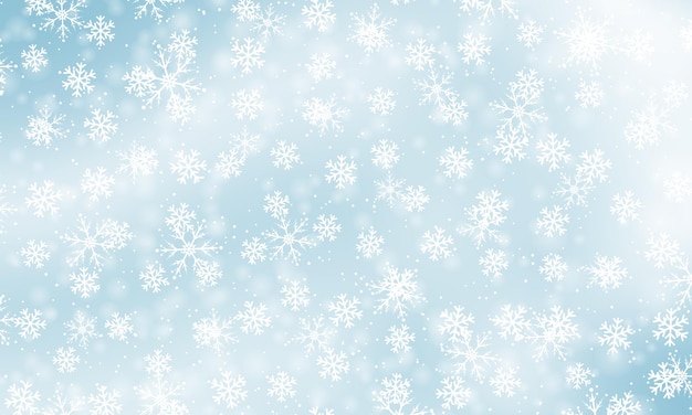 Falling snow background Vector illustration