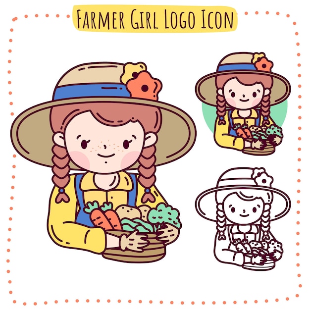 Famer Girl Logo Icon