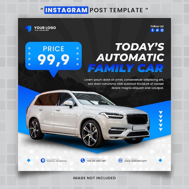 Family Car Sale Media Social Post Template