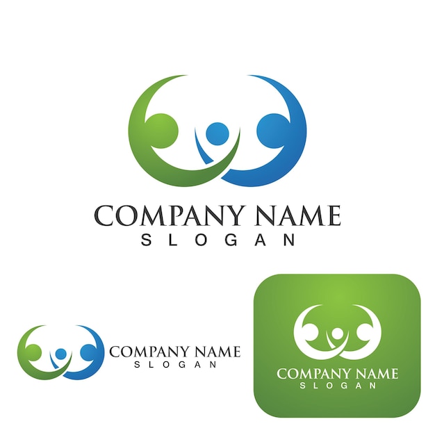 Family care logo and symbol vector