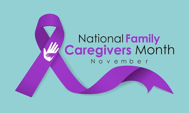 Family Caregivers month is observed every year in November Calligraphy Poster Design