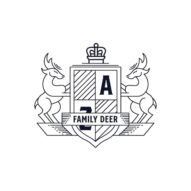 FAMILY DEER LINE ART LOGO