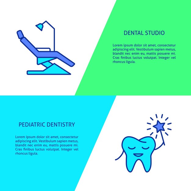 Vector family dental clinic flyer templates