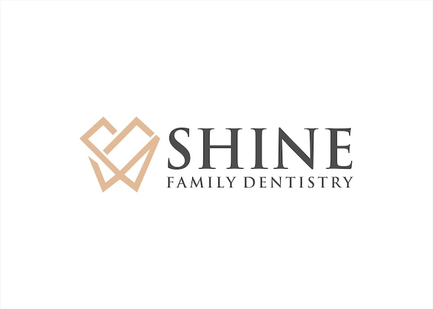 family dentist dental care clinics logo design