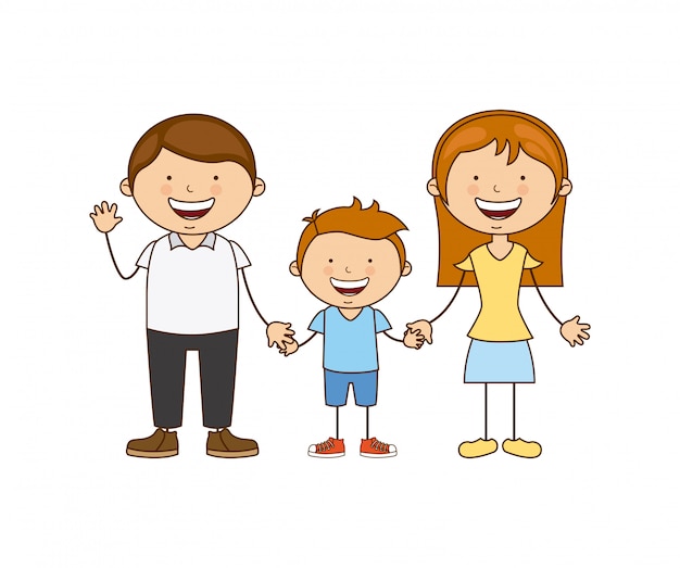 family design over white background vector illustration