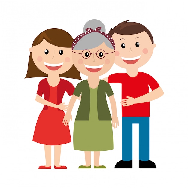 family design over white background vector illustration