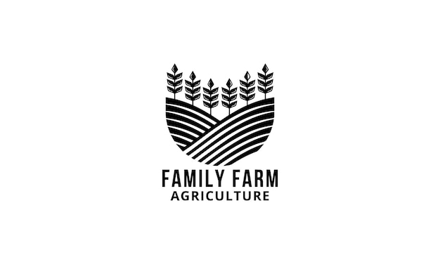 Family farms logo vector illustration