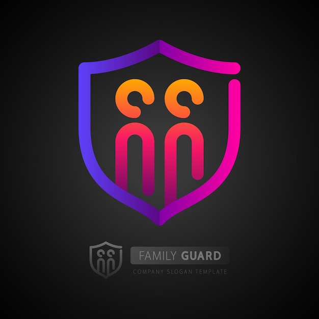 Family Guard Colorful Emblem Template