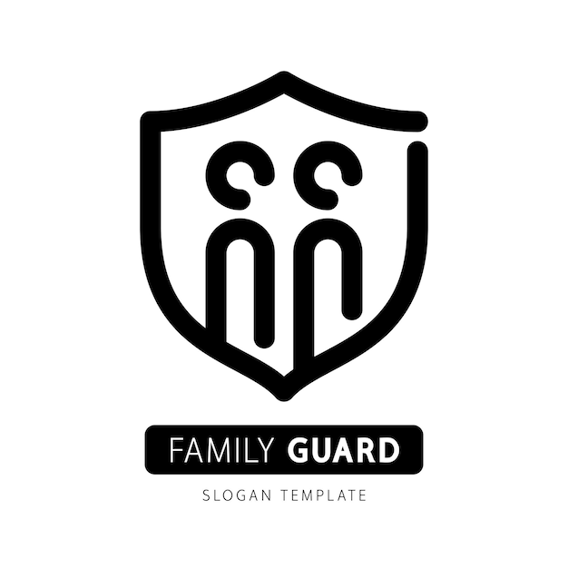 Vector family guard emblem template