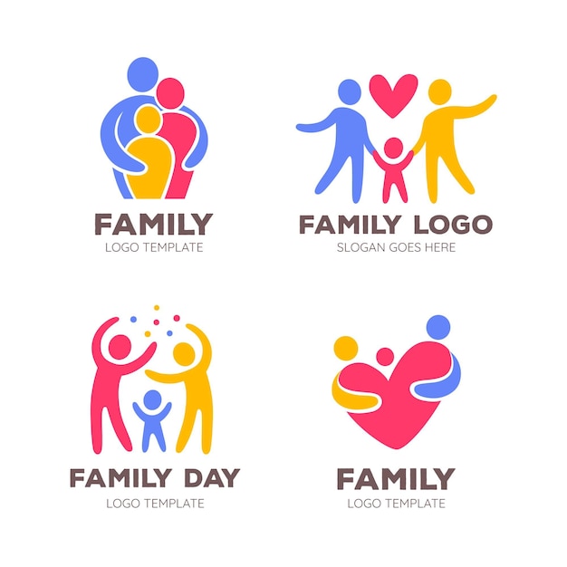 Vector family logo collection