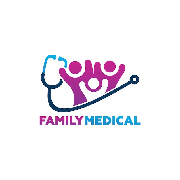 Family Medical Logo Template Design Vector, Emblem, Design Concept, Creative Symbol, Icon