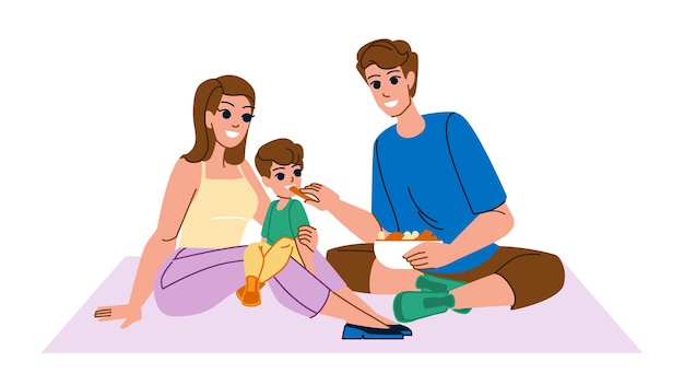 Family picnic vector