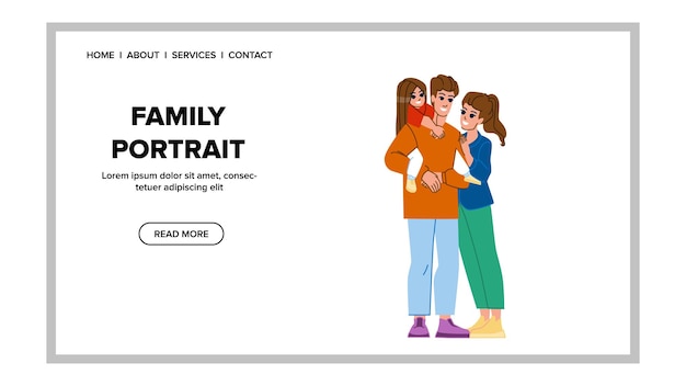 Family portrait vector