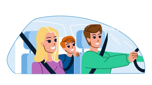 Family road trip vector