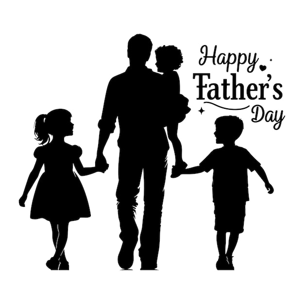 family silhouette father dad family father son fathersday family illustration parenting fam