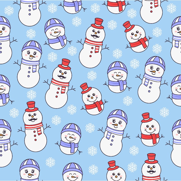 Family of snowman pattern